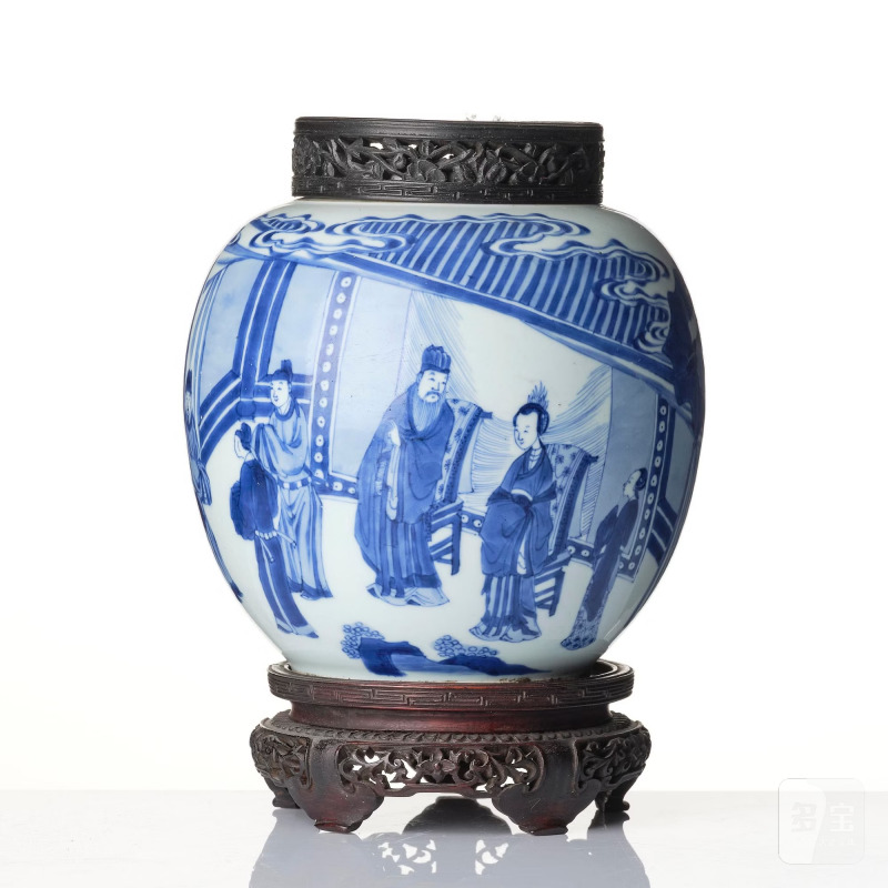A blue and white jar, - 图2